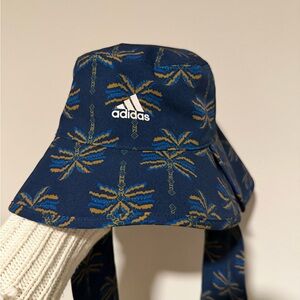 Adidas Farm Rio Navy and Gold Palm Tree Bucket Hat